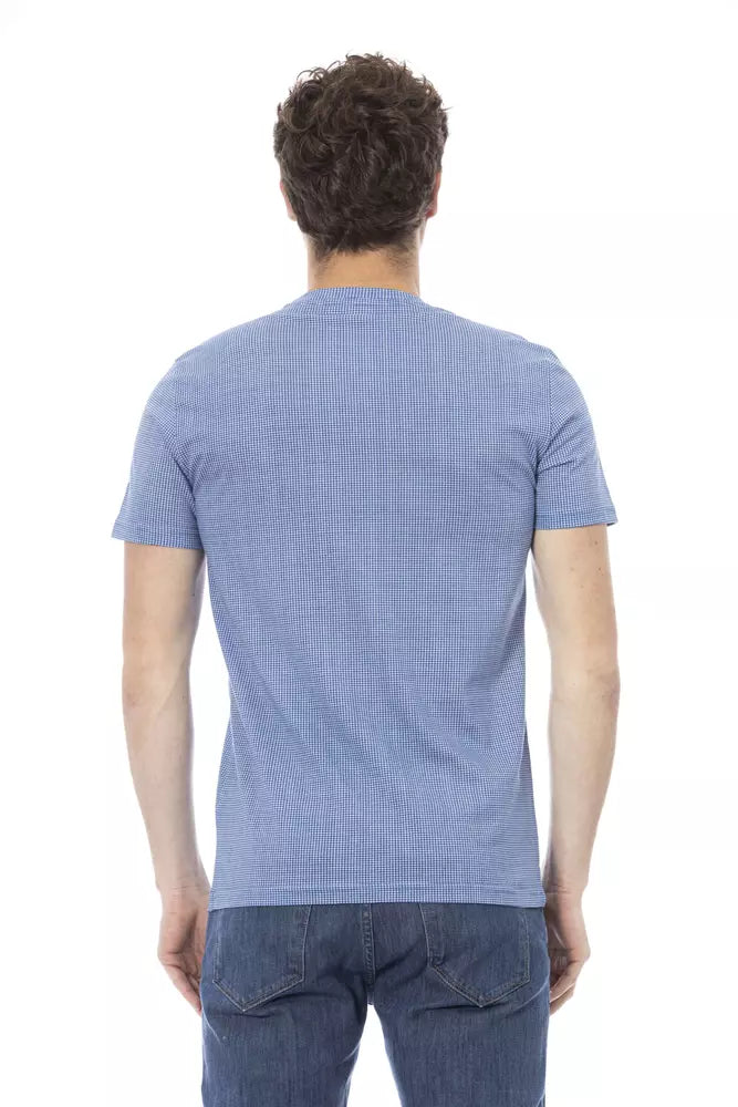 Baldinini Trend Elevate Casual Light Blue Tee με μπροστινό τύπωμα