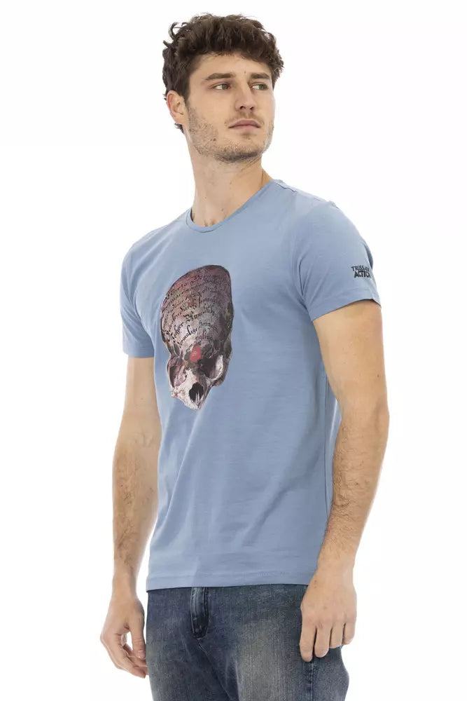 Μπλουζάκι Trussardi Action Light Blue Chic Cotton Blend Tee