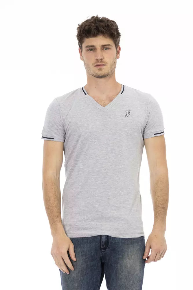 Μπλουζάκι Trussardi Action Classic με V-Neck Cotton Blend Tee