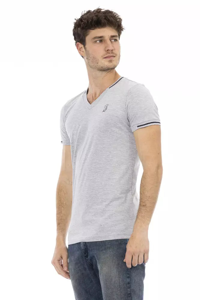 Μπλουζάκι Trussardi Action Classic με V-Neck Cotton Blend Tee