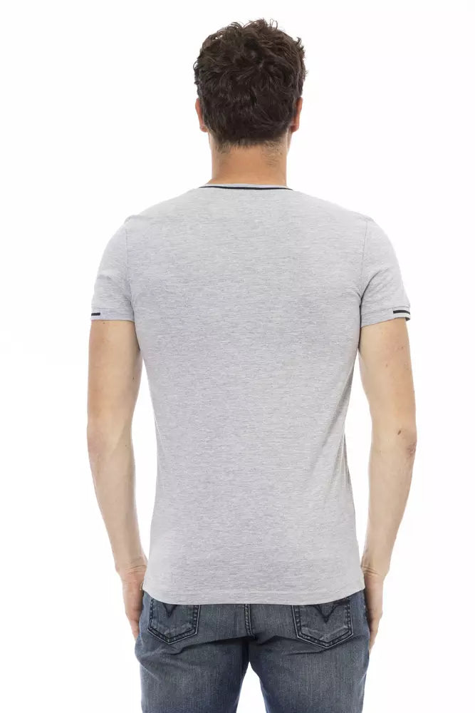 Μπλουζάκι Trussardi Action Classic με V-Neck Cotton Blend Tee