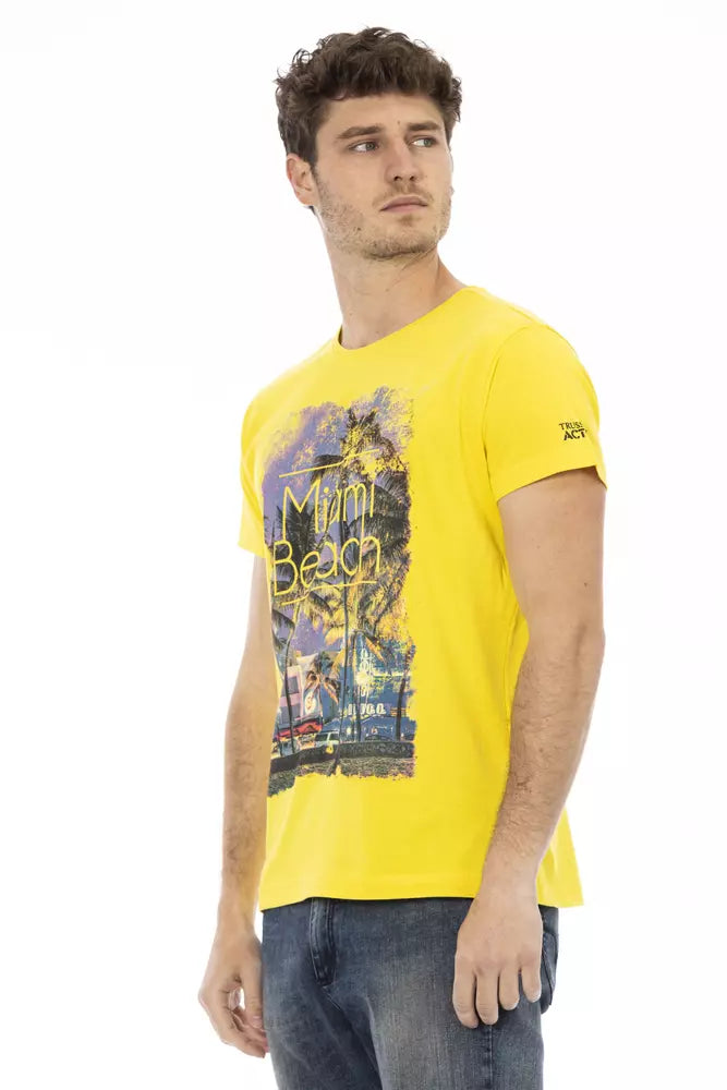 T-Shirt Trussardi Action Sunshine Yellow Cotton Blend