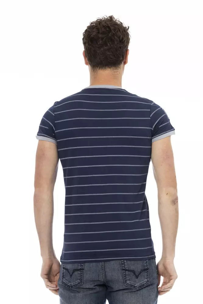 Casual Tee Trussardi Action Blue Cotton Blend