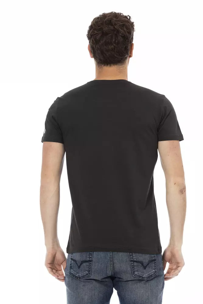 Trussardi Action Sleek Black Print Tee - Casual Elegance επαναπροσδιορίστηκε