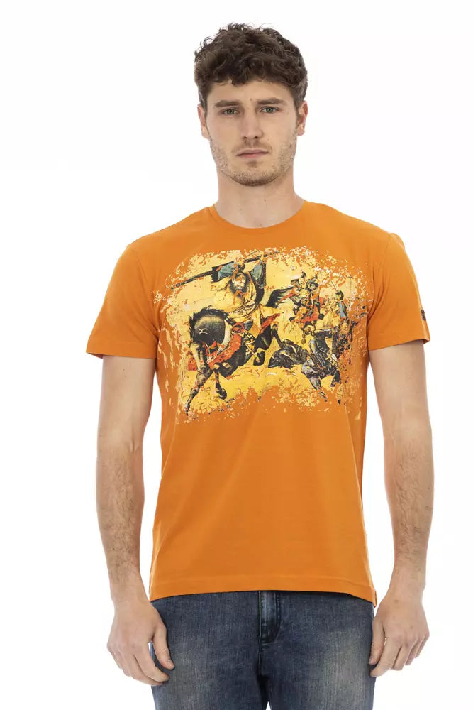 Trussardi Action Orange Cotton Men T-Shirt