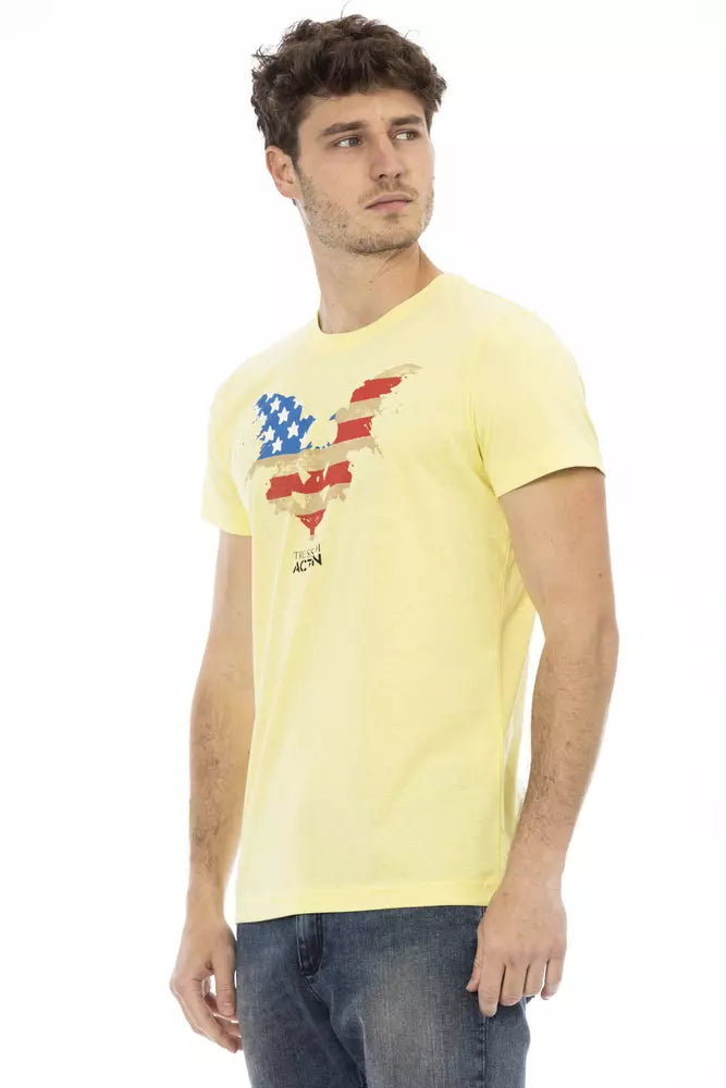 Casual Tee Trussardi Action Sunshine Yellow με γραφική εκτύπωση