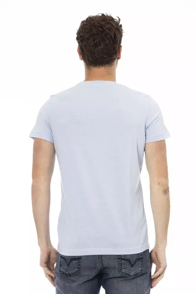 Ανδρικό μπλουζάκι Trussardi Action Elevated Casual Light Blue