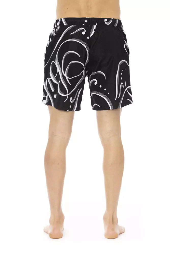 Bikkembergs Black Polyester Men Swimwear