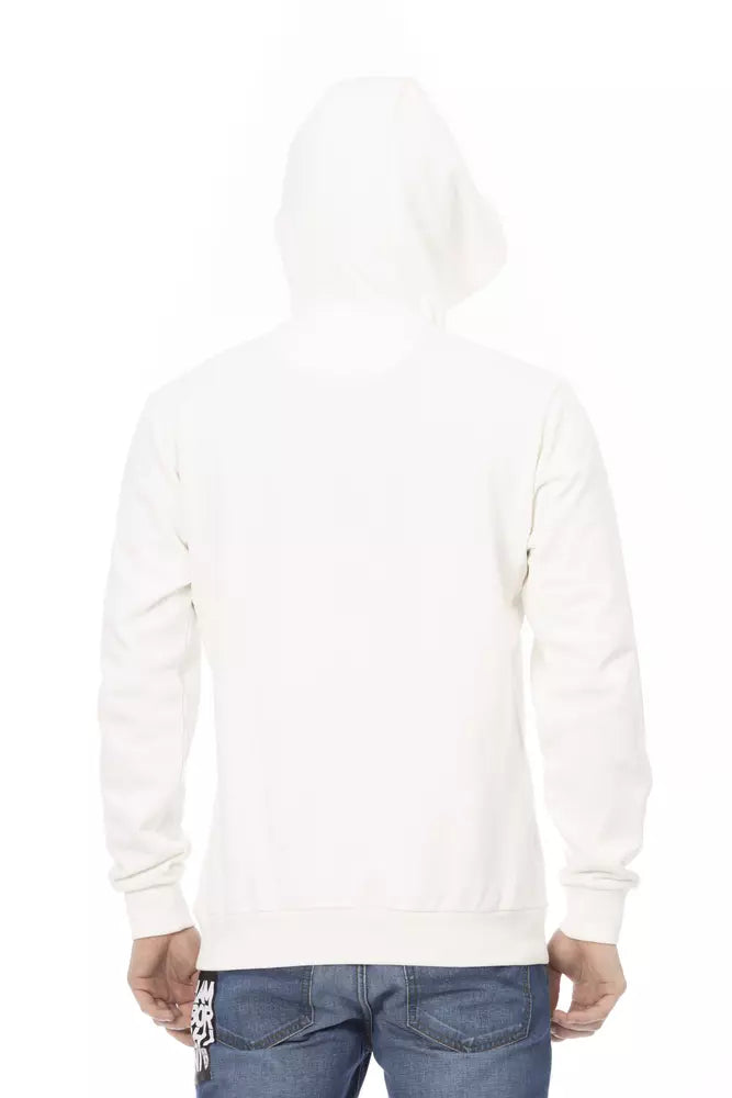 Automobili Lamborghini Sleek White Lamborghini Hoodie με μανίκι λογότυπο