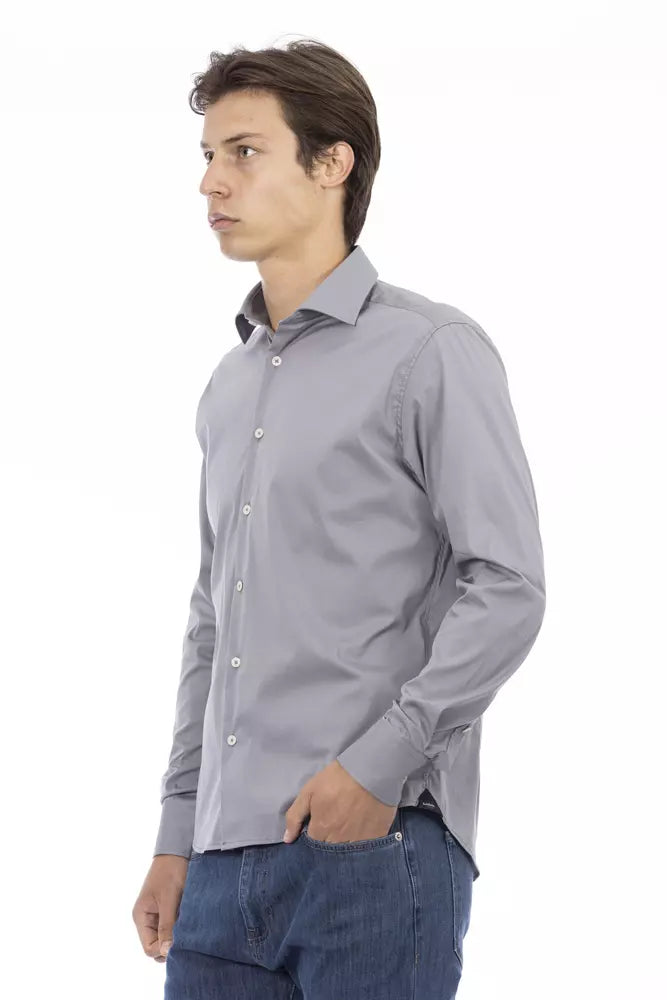 Μπλουζάκι Baldinini Trend Chic Grey Slim Fit Designer