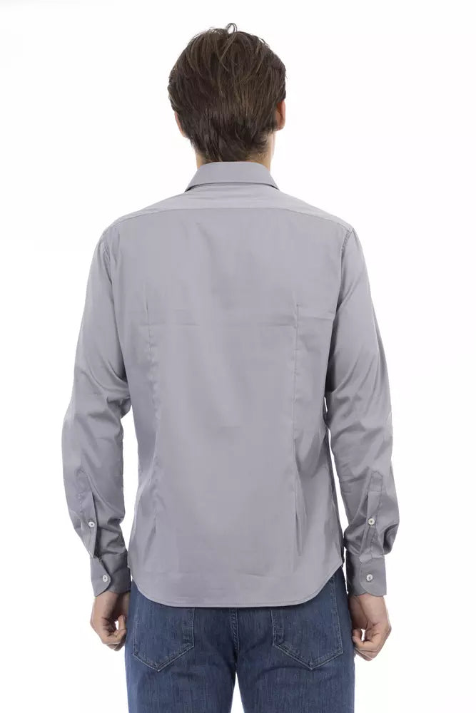 Μπλουζάκι Baldinini Trend Chic Grey Slim Fit Designer