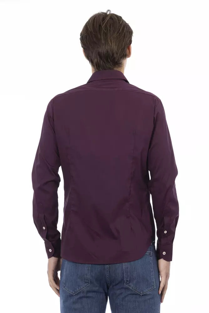 Ανδρικό πουκάμισο Baldinini Trend Chic Bordeaux Slim Fit