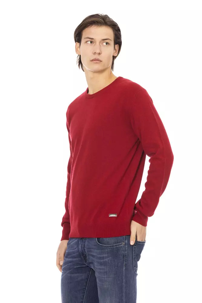 Baldinini Trend Elevated Elegance Crewneck πουλόβερ σε κόκκινο χρώμα