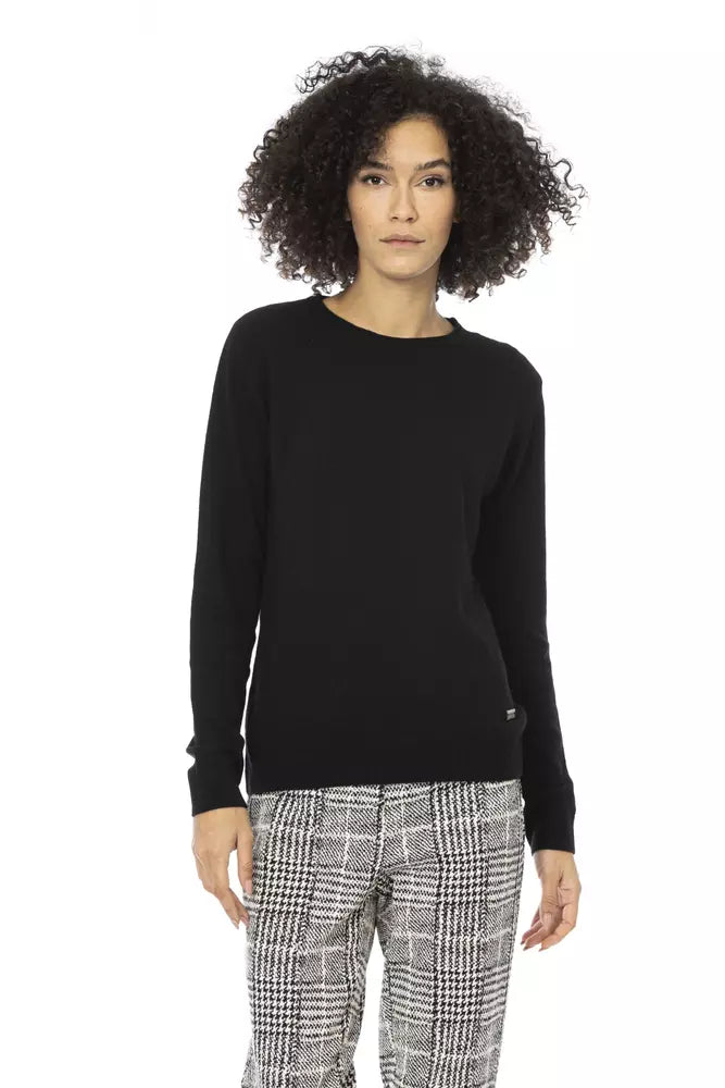 Baldinini Trend Chic Monogram Crewneck Wool-Blend πουλόβερ