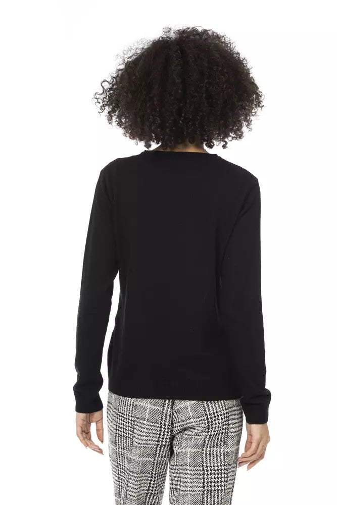 Baldinini Trend Chic Monogram Crewneck Wool-Blend πουλόβερ