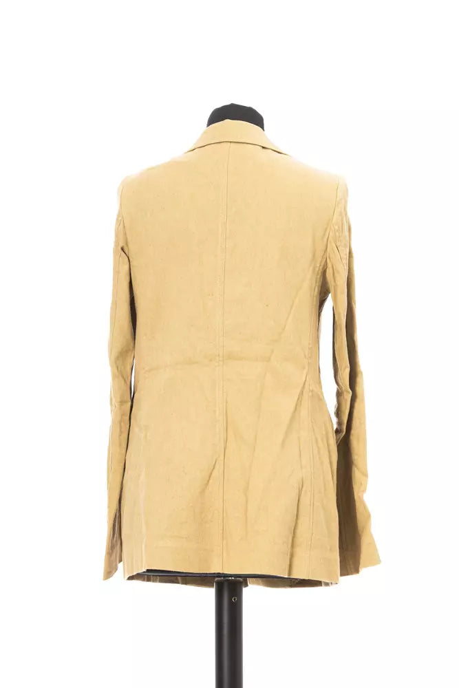 Μπουφάν Jacob Cohen Beige Cotton-Linen Blend Jacket