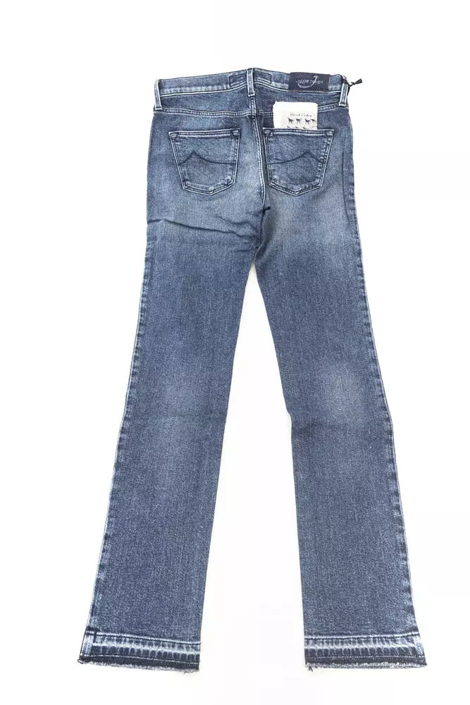 Jacob Cohen Κομψό Slim-Fit Fringe Jeans