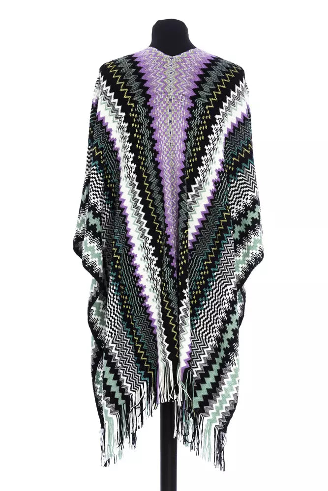 Missoni Chic Geometric Fantasy Fringed Poncho