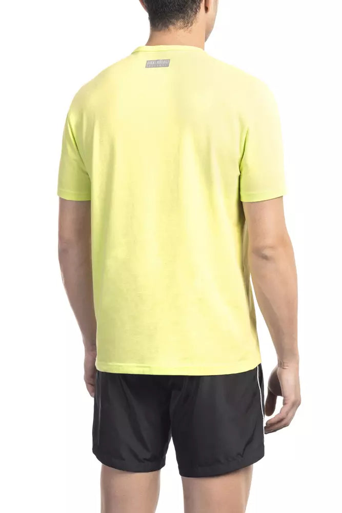 Μπλουζάκι Bikkembergs Radiant Yellow Cotton Blend Printed T-shirt