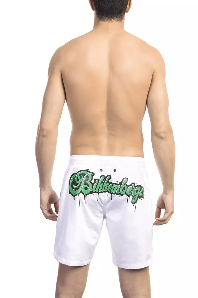 Bikkembergs White Polyester Men SwimShort