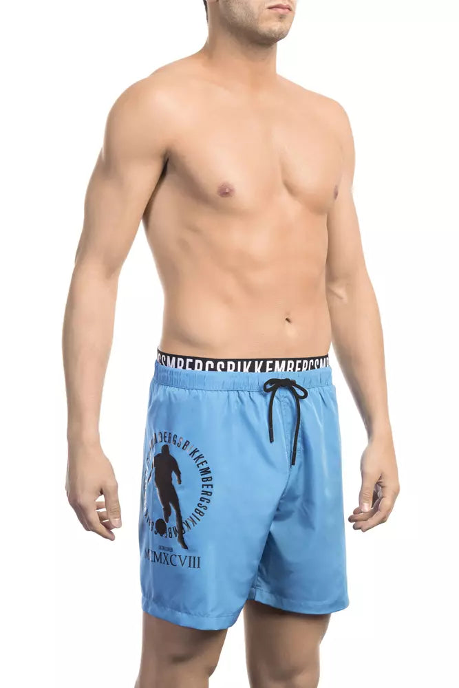 Σορτσάκι μαγιό Bikkembergs Chic Light Blue Layered