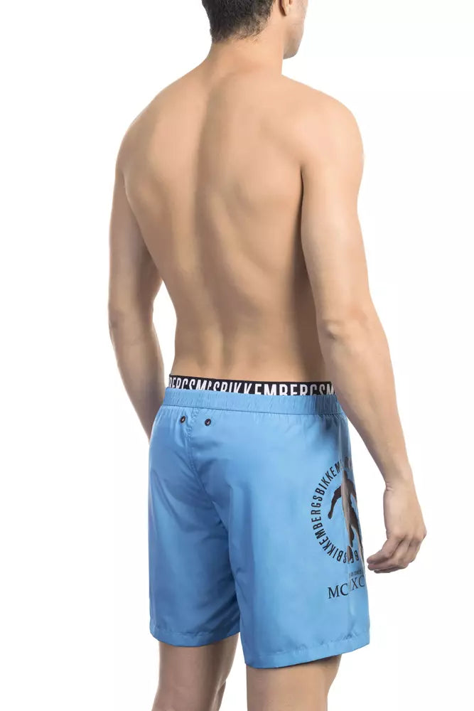 Σορτσάκι μαγιό Bikkembergs Chic Light Blue Layered