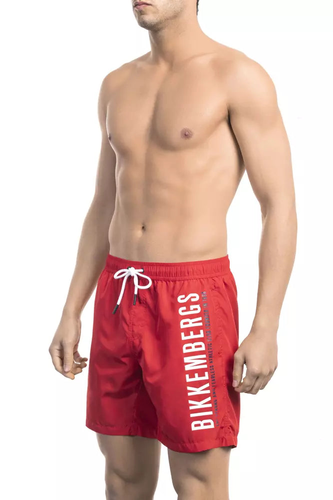 Σορτς κολύμβησης Bikkembergs Vibrant Red Side print