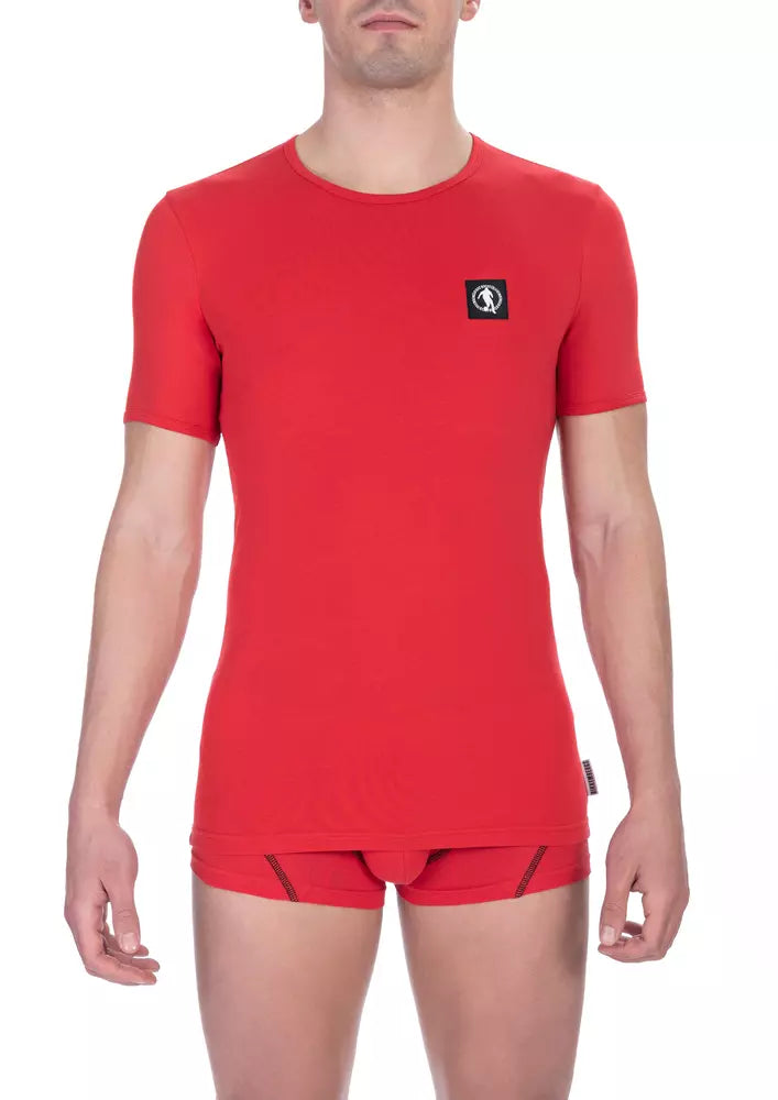 Μπλουζάκι με λαιμόκοψη Bikkembergs Ravishing Red Crew