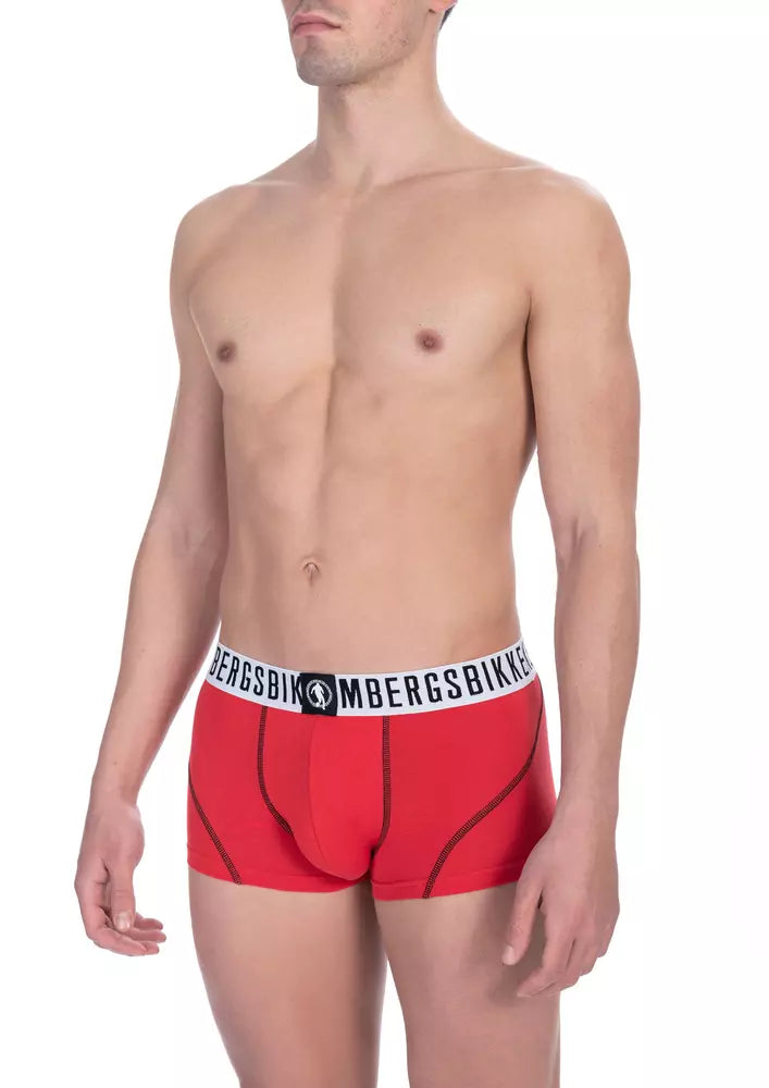 Ανδρικά μπαούλα Bikkembergs Chic Red Cotton-Elastane Duo