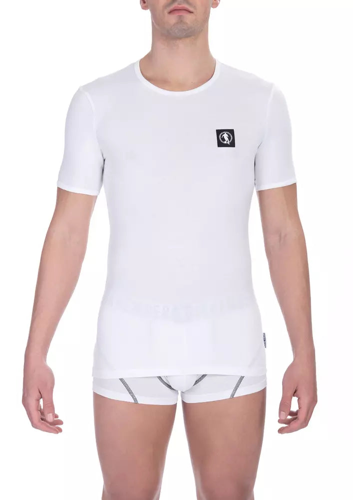 Bikkembergs Crisp White Cotton Crew Tee Bi-Pack