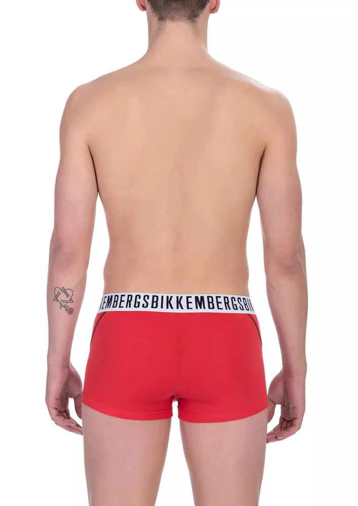 Bikkembergs Red Cotton Men's Trunk Underwear