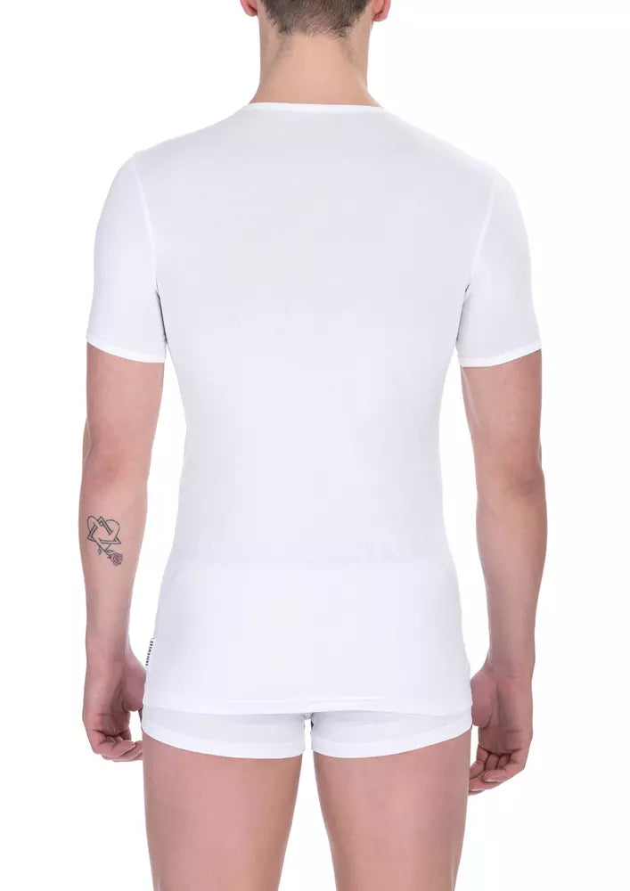 Bikkembergs Crisp White Cotton Crew Tee Bi-Pack