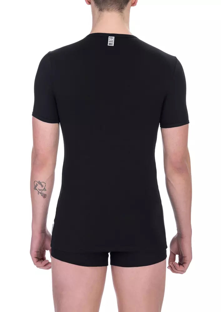 Μπλουζάκια Bikkembergs Sleek Crew Neck Dual-Pack σε μαύρο χρώμα