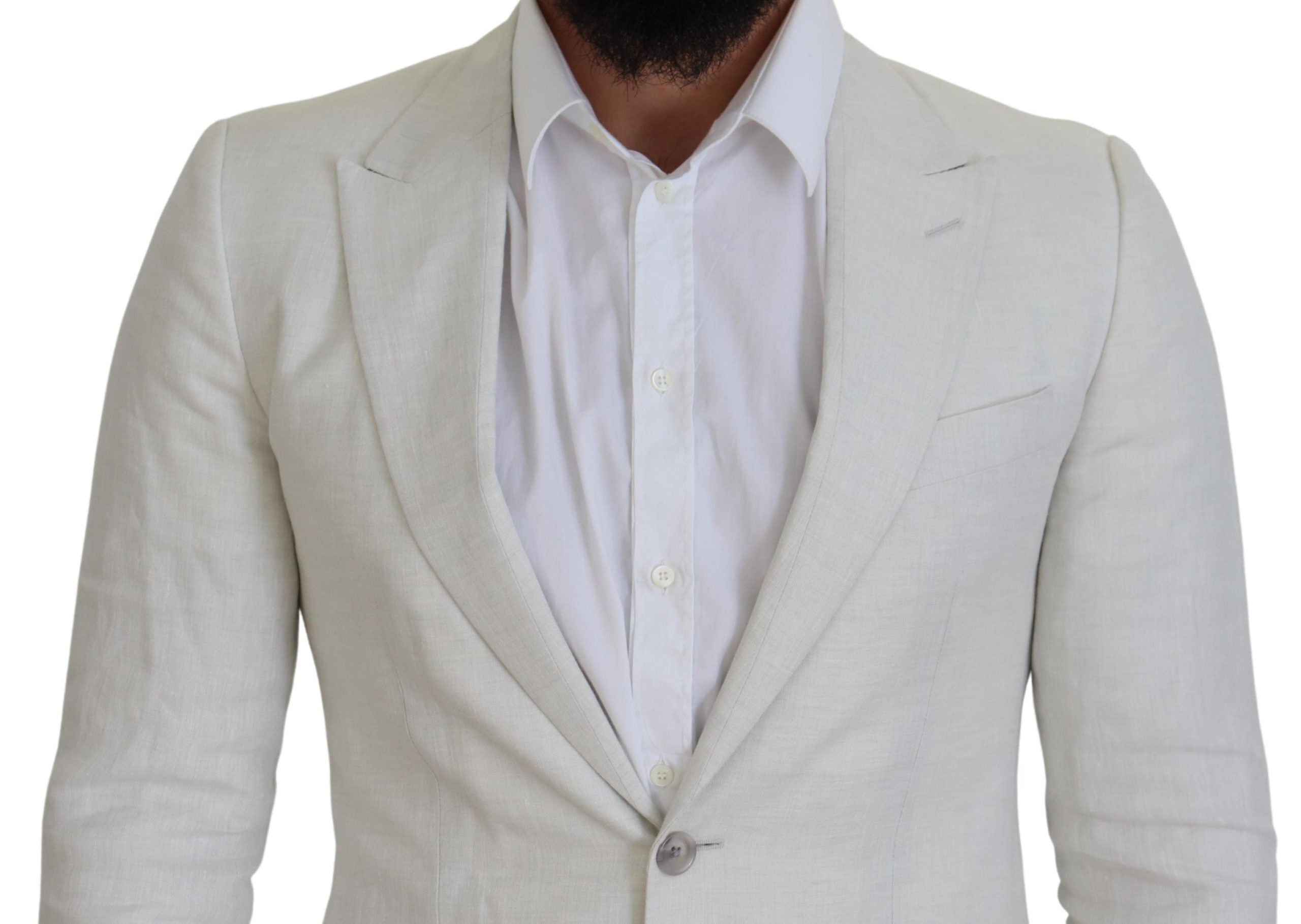 Dolce &amp; Gabbana Elegant White Sicilia Single Breasted Blazer