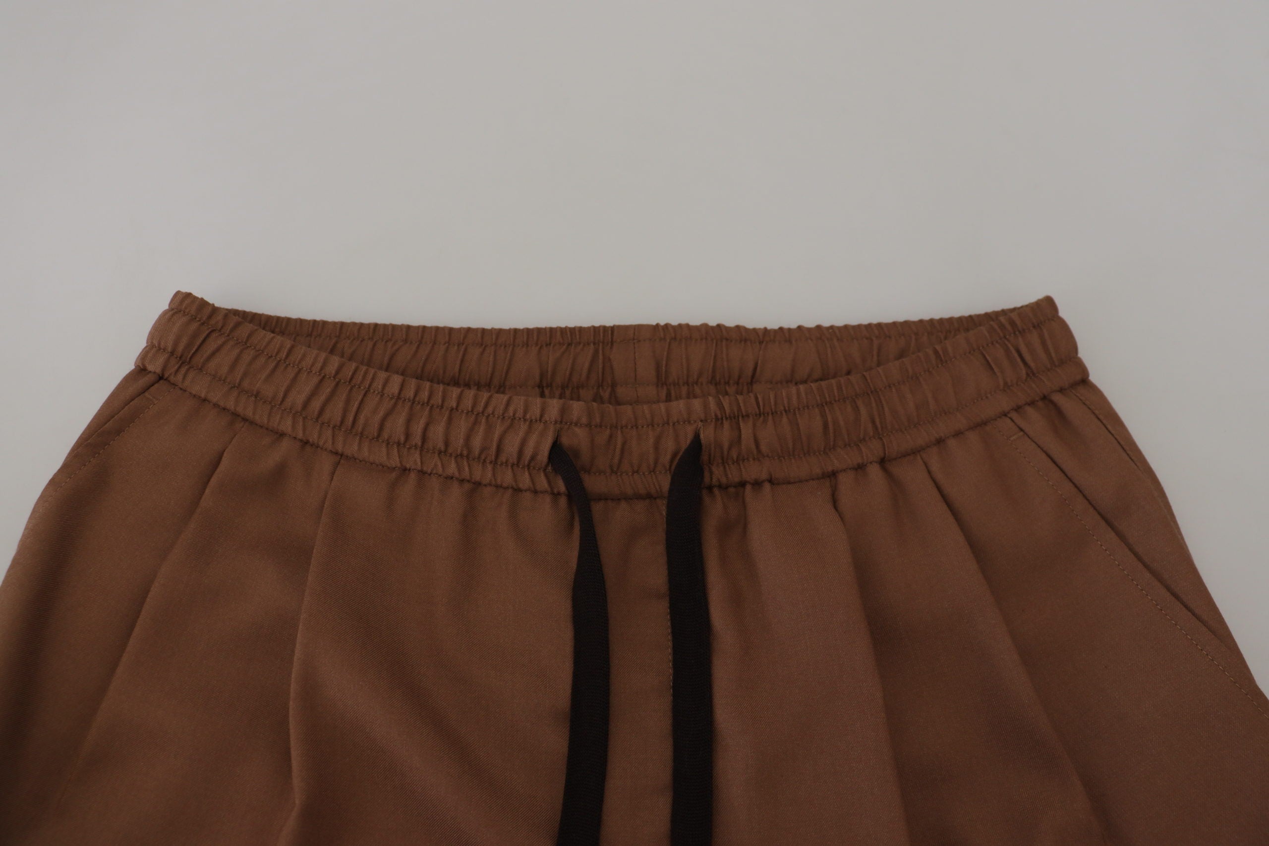 Dolce &amp; Gabbana Chic Brown Cashmere-Silk Jogger Παντελόνι