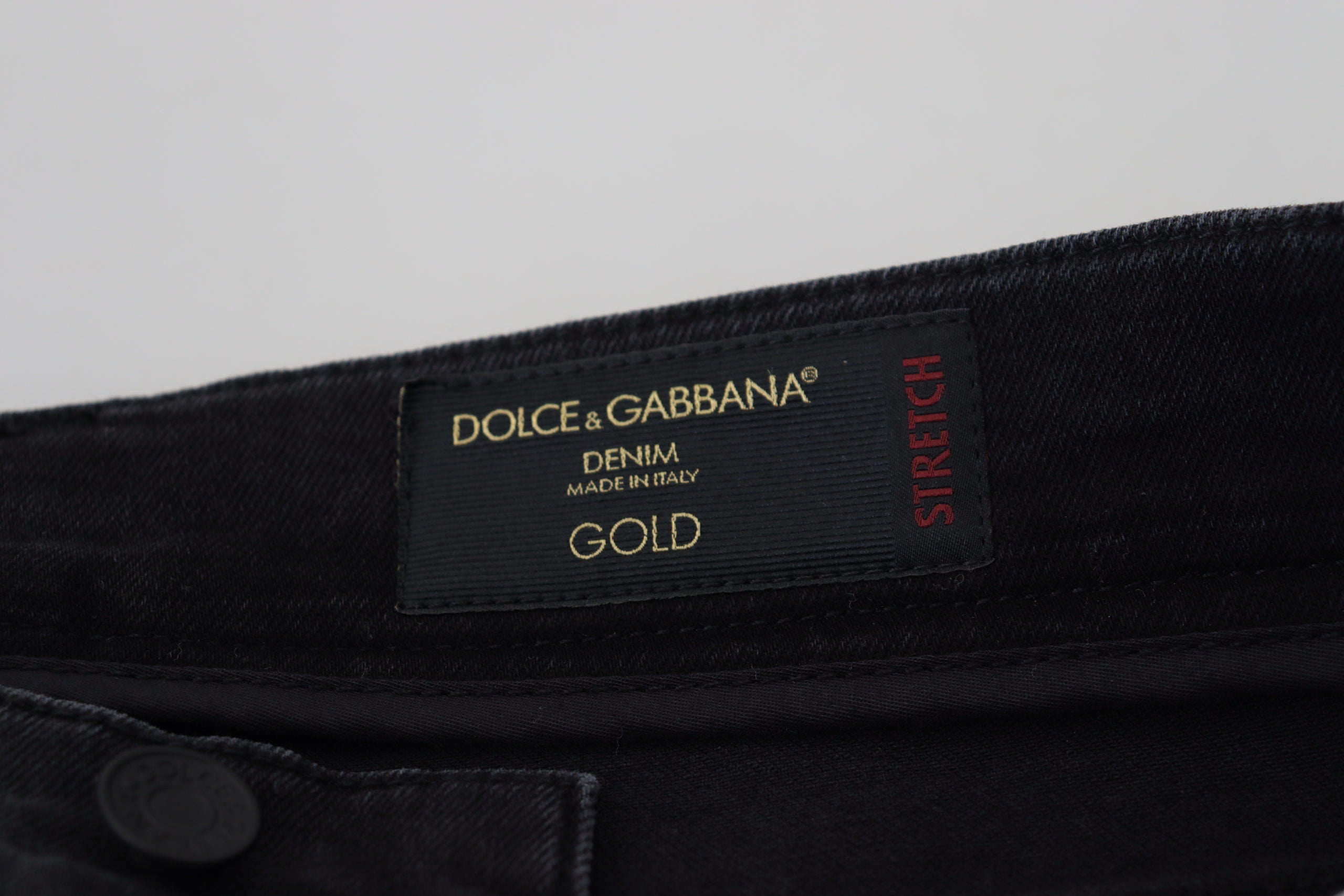 Dolce &amp; Gabbana Sleek μαύρο βαμβακερό τζιν παντελόνι