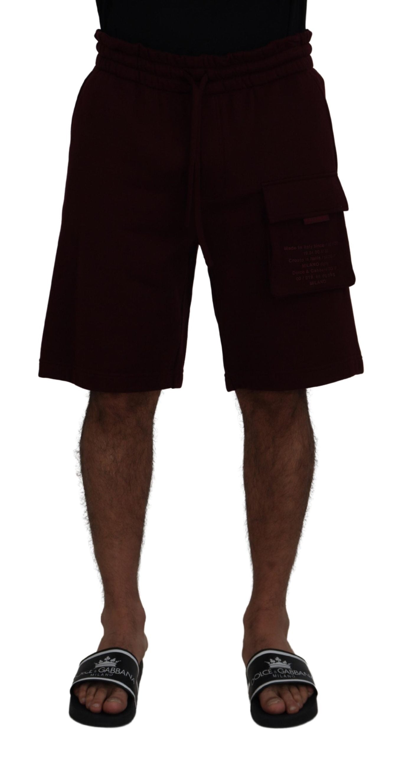 Dolce &amp; Gabbana Κομψό Maroon Tailored Shorts