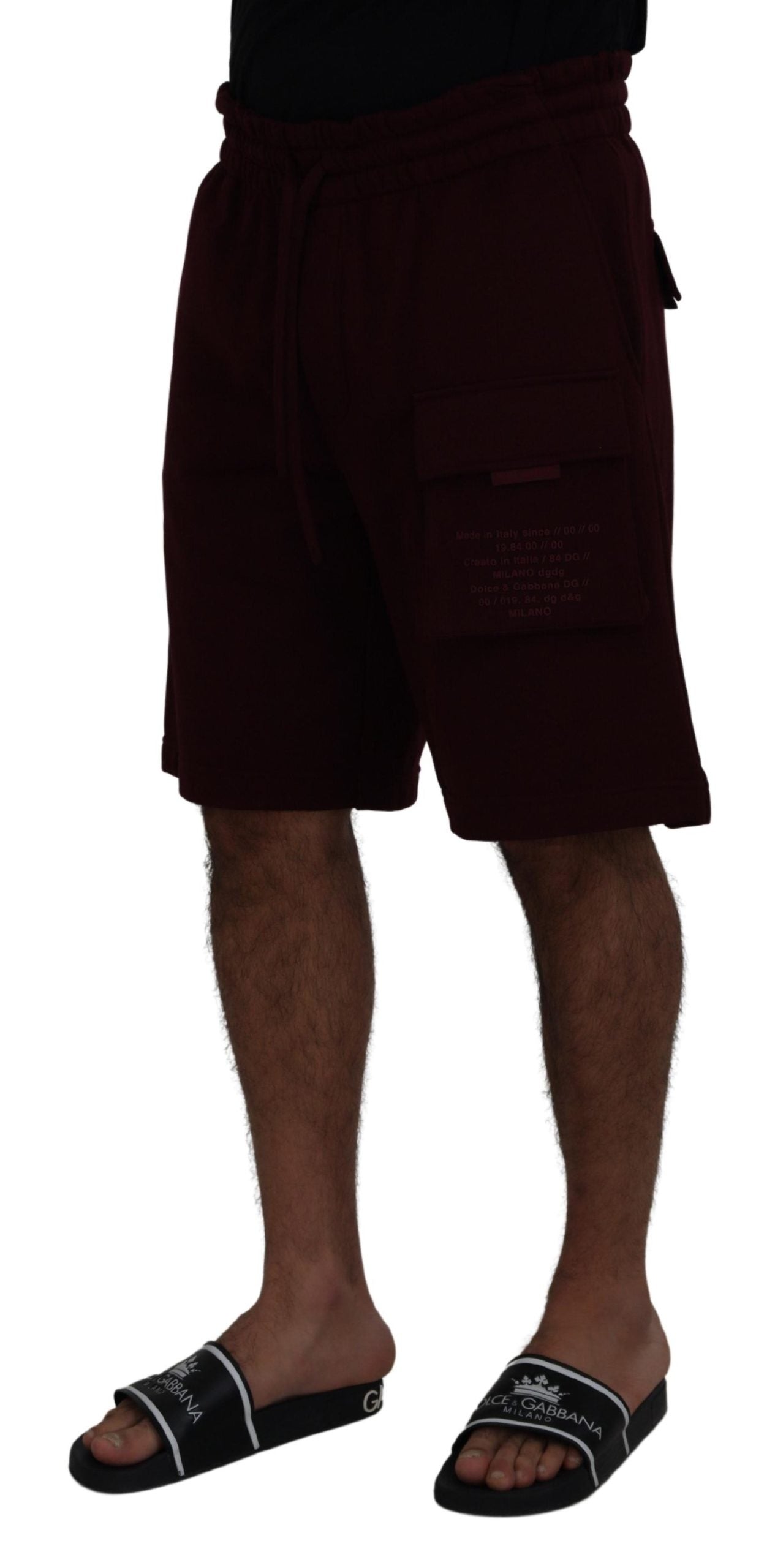 Dolce &amp; Gabbana Κομψό Maroon Tailored Shorts