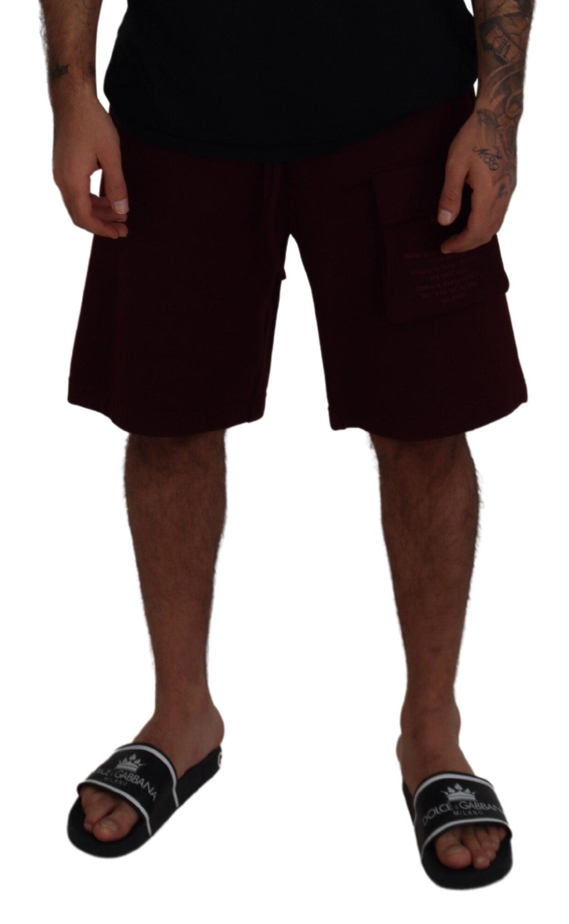 Dolce &amp; Gabbana Κομψό Maroon Tailored Shorts