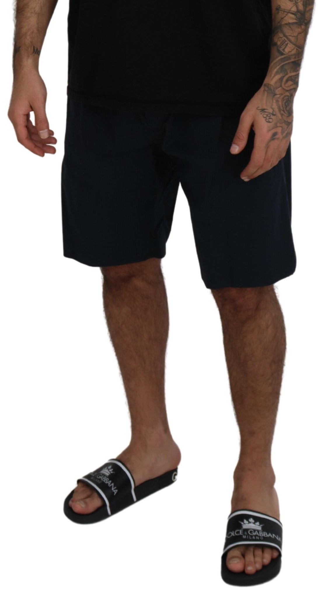 Dolce & Gabbana Elegant Blue Cotton Blend Shorts