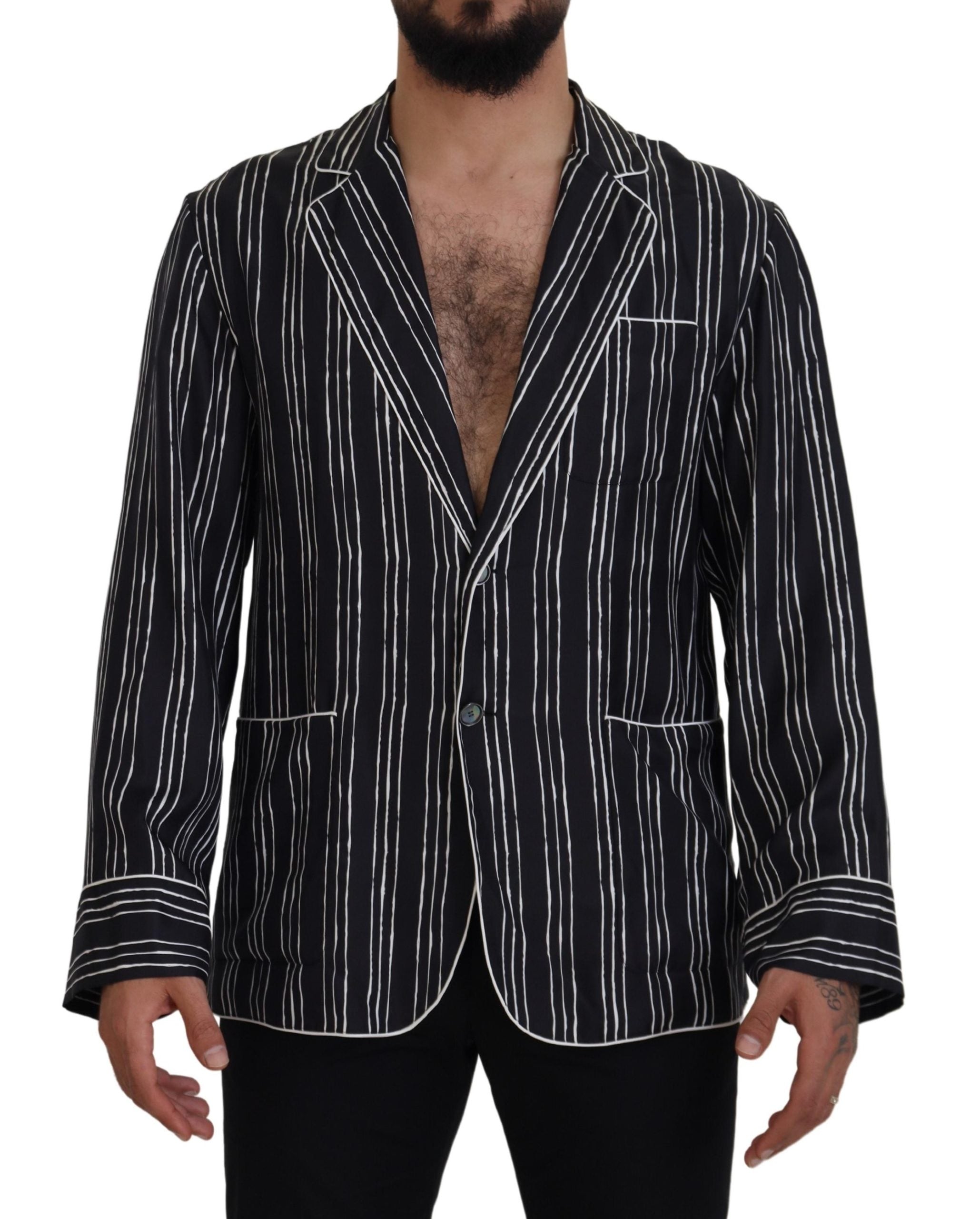 Dolce &amp; Gabbana Elegant Silk Pijama Top Lounge Jacket