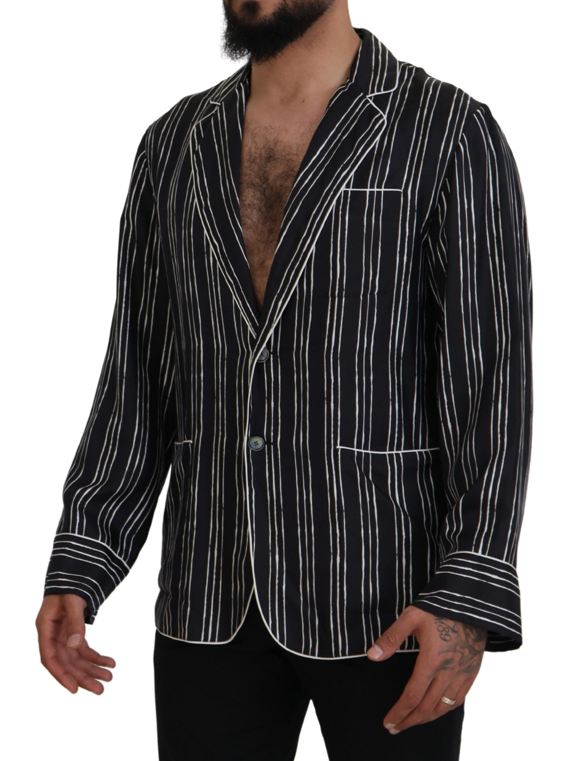 Dolce &amp; Gabbana Elegant Silk Pijama Top Lounge Jacket