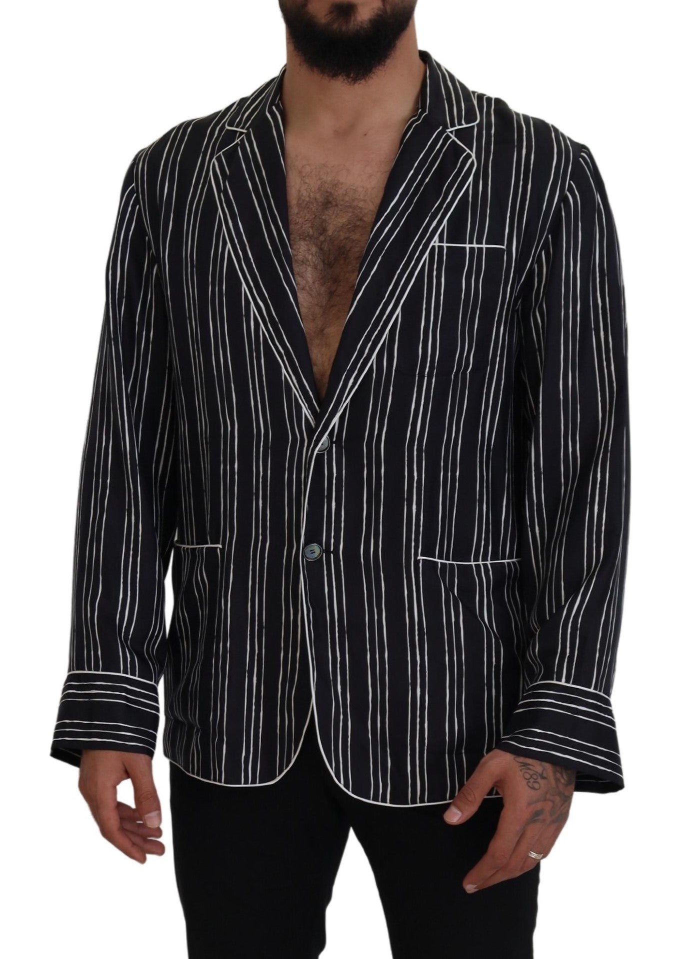 Dolce &amp; Gabbana Elegant Silk Pijama Top Lounge Jacket