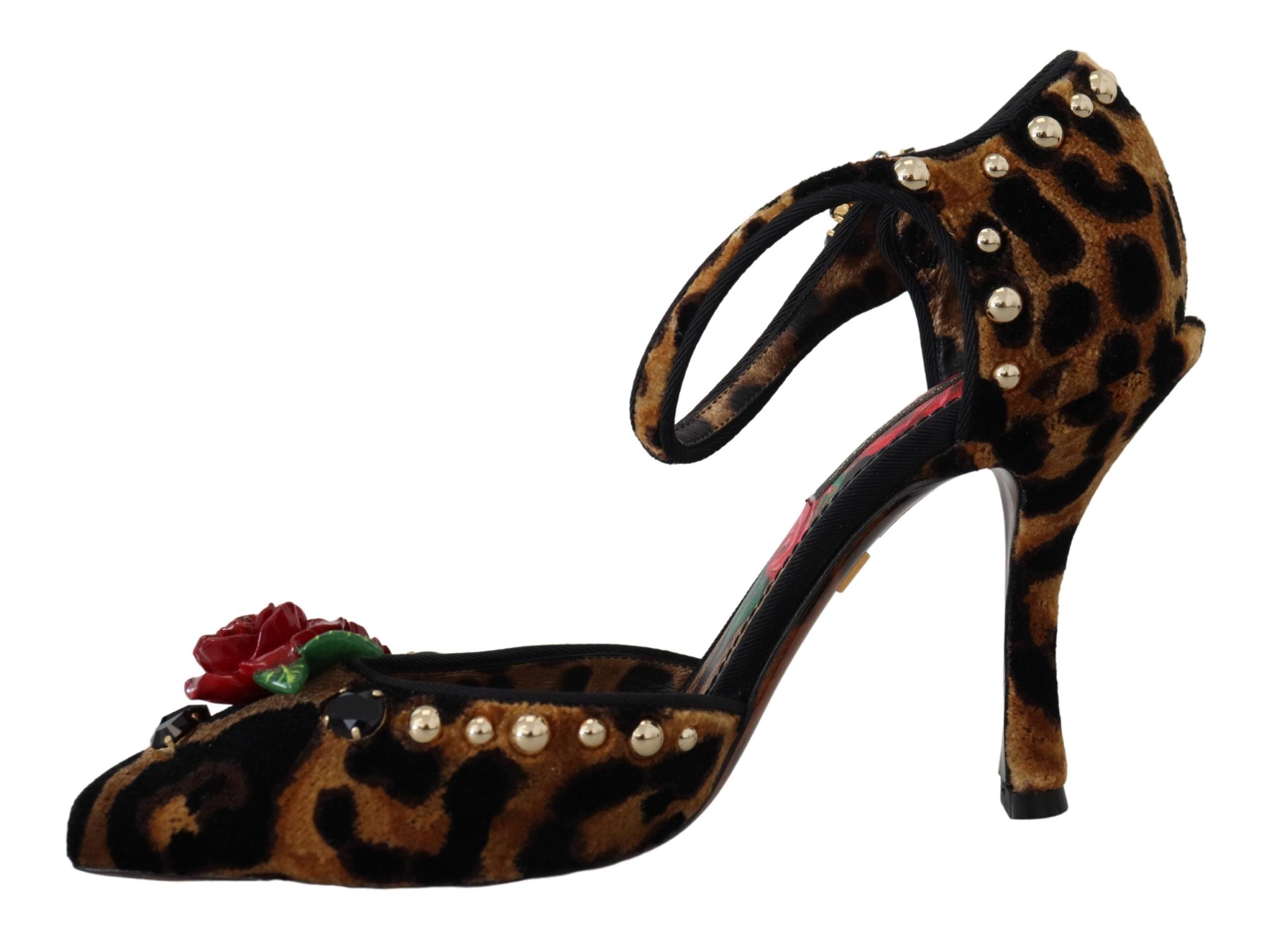 Dolce &amp; Gabbana Chic Leopard λουράκι σανδάλι με γόβες