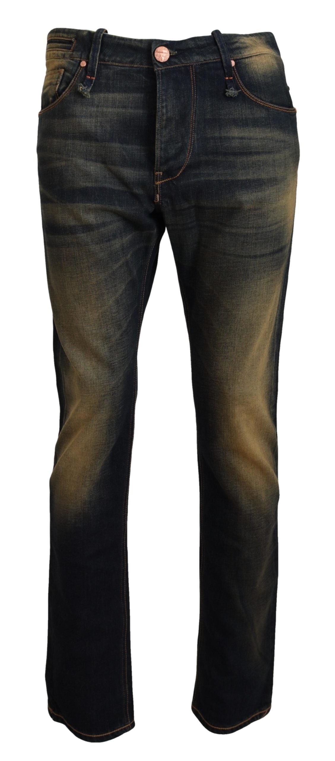 Acht Elegant Blue Washed Denim Pants - Αυθεντική Χειροτεχνία