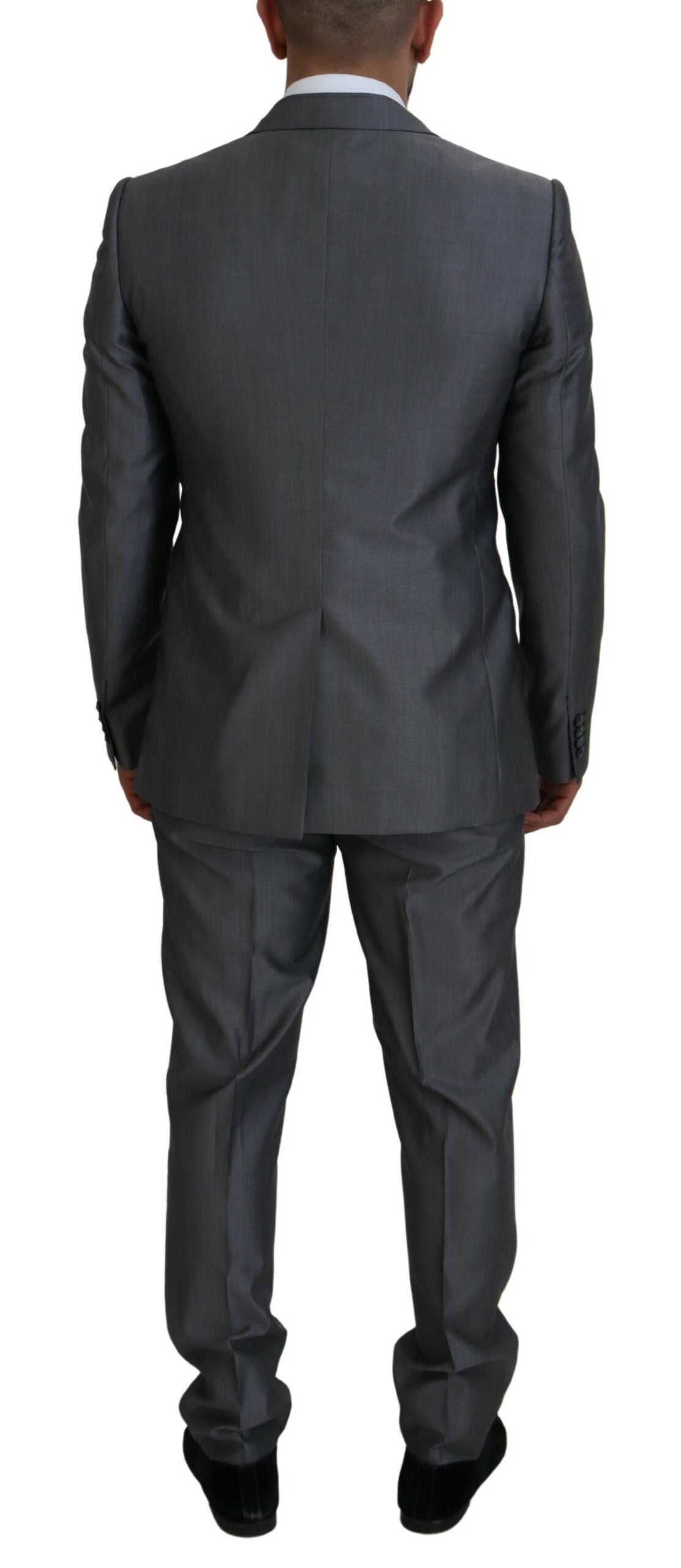 Dolce &amp; Gabbana Elegant Grey Silver Suit Sicilia σύνολο