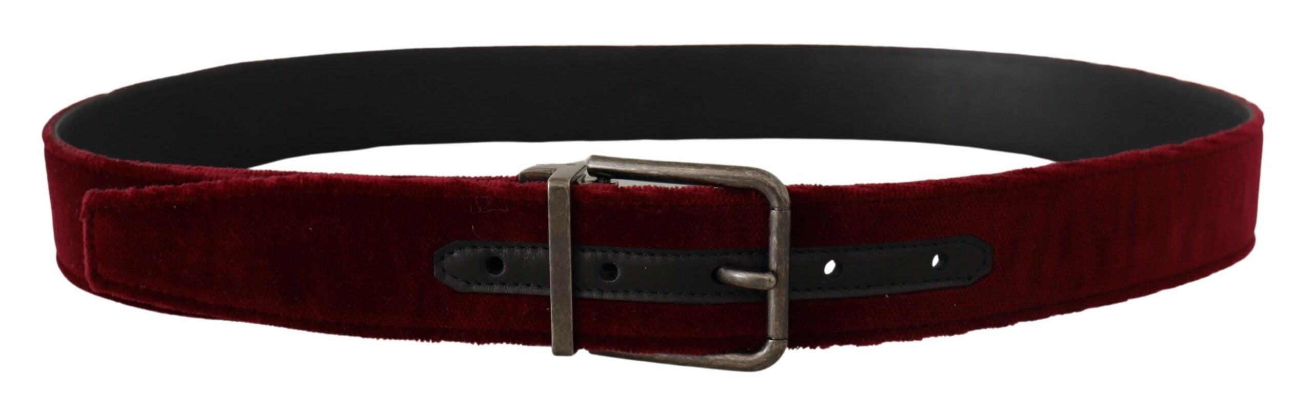 Ζώνη Dolce &amp; Gabbana Velvet Maroon Elegance Belt