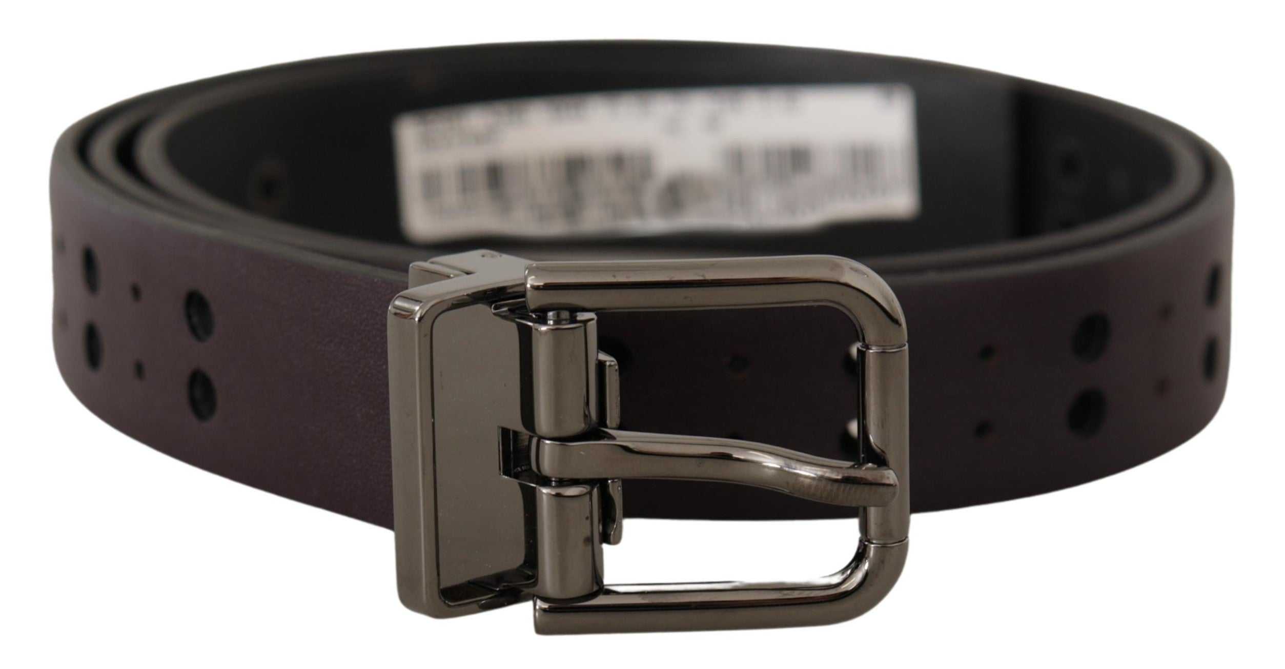 Dolce & Gabbana Burgundy Elegance Leather Belt