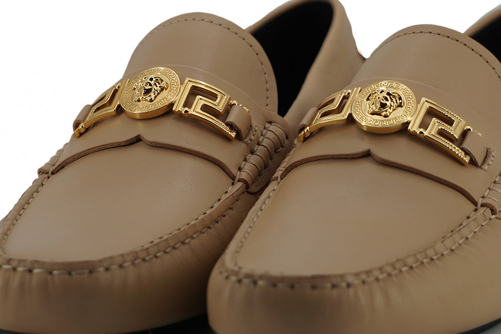 Versace Exquisite Δερμάτινα Loafers Medusa σε χρυσό τόνο