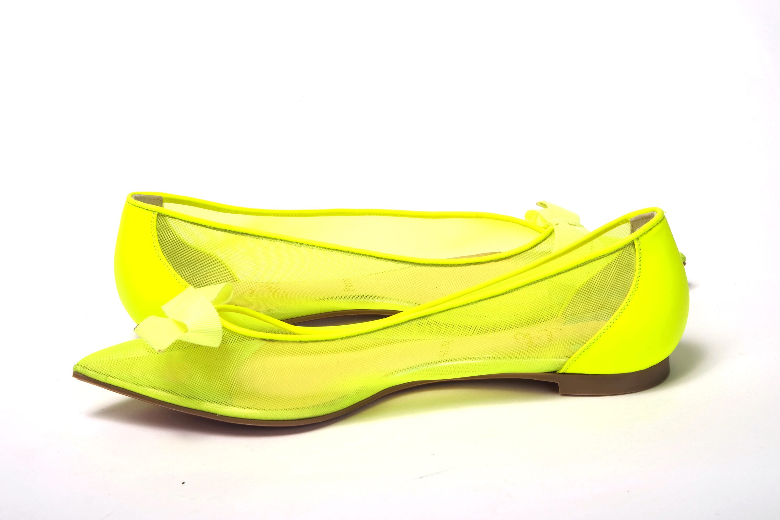 Παπούτσια Christian Louboutin Fluro Yellow Flat Point Toe